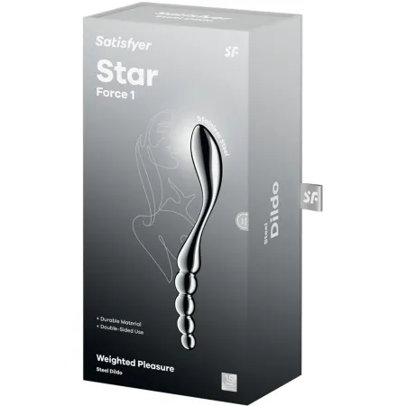 SATISFYER - STAR FORCE 1 STAINLESS STEEL DOUBLE-ENDED DILDO
