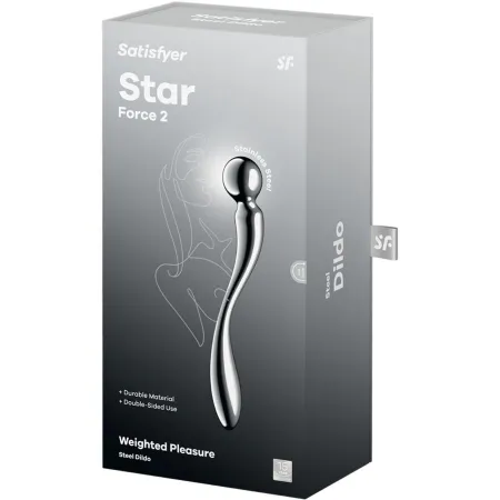 SATISFYER - STAR FORCE 2 STAINLESS STEEL DOUBLE-ENDED DILDO