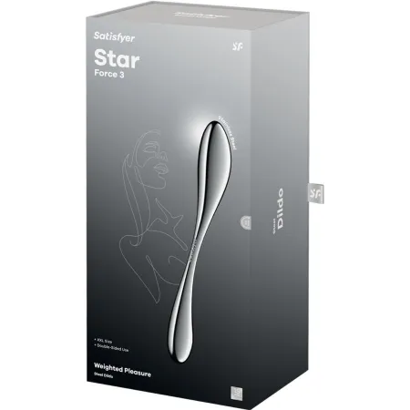 SATISFYER - STAR FORCE 3 STAINLESS STEEL DOUBLE-ENDED DILDO
