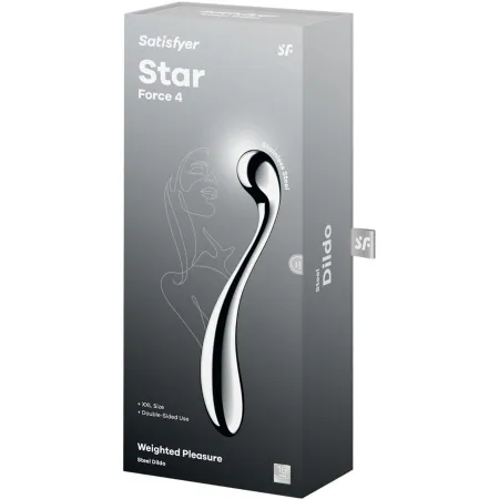 SATISFYER - STAR FORCE 4 STAINLESS STEEL DOUBLE-ENDED DILDO