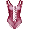 LEG AVENUE - 81641X SEAMLESS BODYSUIT BURGUNDY SIZE 1X/2X