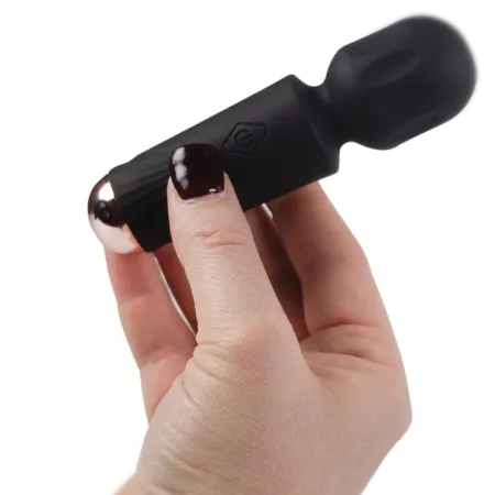 ROCKS-OFF - MINI RECHARGEABLE WAND 16 FUNCTIONS BLACK TULIP