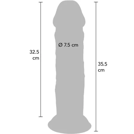 GET REAL - DELUXE THICK DOUBLE-DENSITY TPE DONG 35.5 CM