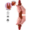 GET REAL - DOUBLE-ENDED SILICONE DILDO CARAMEL 35 CM
