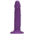 GET REAL - REALISTIC SILICONE VIBRATING DILDO PURPLE 19.5 CM