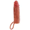 GET REAL - HYDRATED SKIN SILICONE PENIS SLEEVE CARAMEL 16 CM