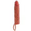 GET REAL - HYDRATED SKIN SILICONE PENIS SLEEVE CARAMEL 20 CM