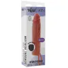 GET REAL - HYDRATED SKIN SILICONE VIBRATING PENIS SLEEVE CARAMEL 20 CM