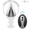 INTENSE - VIBRATING METAL ANAL PLUG WITH LED LIGHTS AND REMOTE CONTROL - SIZE S