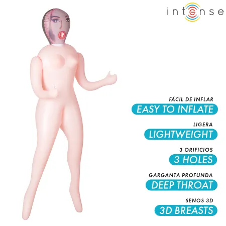 INTENSE DOLLS - MONIQUE INFLATABLE DOLL WITH THREE ORIFICES