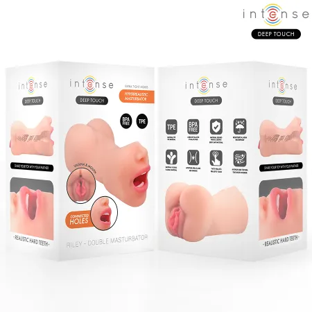 INTENSE DEEP TOUCH - RILEY DOUBLE MOUTH & VAGINA MASTURBATOR