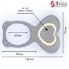 IBIZA - HEART PANTY COUPLE VIBRATOR REMOTE CONTROL