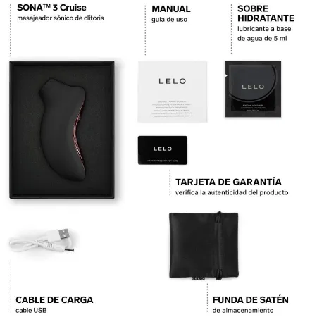 LELO - SONA 3 CRUISE SONIC CLITORAL MASSAGER BLACK
