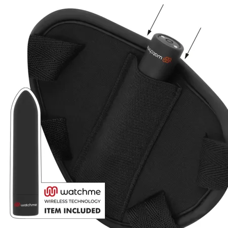 FETISH SUBMISSIVE CYBER STRAP - REMOTE CONTROL HARNESS AND VIBRATING BULLET WATCME TECHNOLOGY L