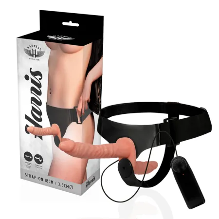 HARNESS ATTRACTION - HARRIS VIBRATING DOUBLE HARNESS 18 CM -O- 3.5 CM