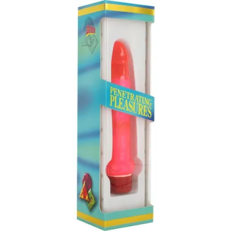 SEVEN CREATIONS - VINYL P-SHAPE VIBRATOR BLACK PENIS 20 CM