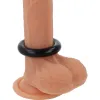 SEVEN CREATIONS - VINYL P-SHAPE VIBRATOR BLACK PENIS 20 CM
